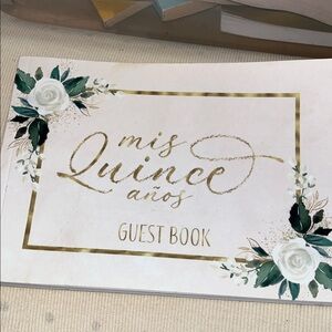 Quinceañera Guest Book with Floral Design